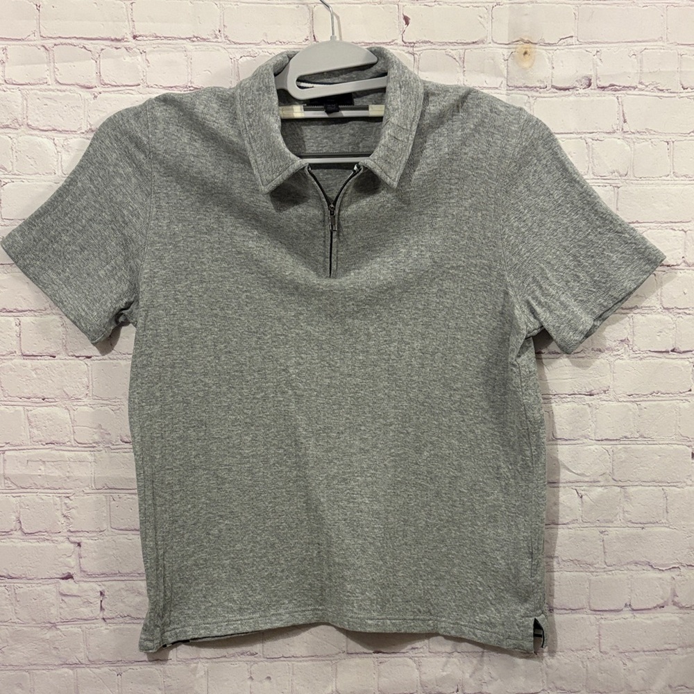 Magaschoni Heather Gray Polo Shirt for Men Sz: M